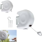 12M Retractable Clothes Washing Line Automatic Wall Mounted Reel Indoor Outdoor