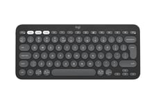 Logitech Pebble Keys 2 K380s - tangentbord - QWERTY - USA, internationellt - tonal graphite Inmatningsenhet