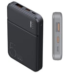 APM Batterie Externe, Power Bank 5000mAh, Charge Rapide, Batterie Portable Entrée USB-C, 1 Sortie USB, Charge Rapide, LED, Compatible avec iPhone 15 14 13 12 11 Samsung Xiaomi Huawei iPad, 572000