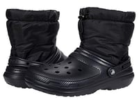 Crocs Classic Lined Neo Puff Boot, Botte de neige mixte adulte, Black/Black, 21 EU