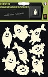 Plage 156022 Glow in The Dark Stickers – Monsters [1 Sheet 15 x 17 cm], Vinyle, Blanc, 17 x 0,1 x 15 cm