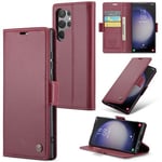 Samsung Galaxy S23 Ultra      Pu Wallet Case    [Maroon]