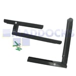 Black Finished Microwave Extendable Arm Brackets & Fixings Wall-Mounting Kit