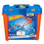 Hot Wheels Track Builder Deluxe Stunt Box, Over 5 metres Track Builder System, Head-to-Head Stunt Tracks with Dual Launchers, Includes 2 Toy Cars, Toys for Ages 6 Years and Up, One Pack, ‎GGP93