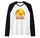 The Simpsons Bart Simpson Blowing Raspberry I Have Issues Raglan Baseball Tee