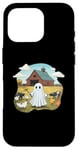 iPhone 16 Pro Funny Ghost Farmer Halloween Barnyard Farm Animal Cute Ghost Case