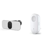 Arlo Floodlight 2K, Caméra de Surveillance Extérieure avec Projecteur WiFi sans Fil & Chime 2 Carillon: pour L'Arlo Sonnette Connectée sans Fil Exterieur, Alerte Audio