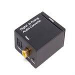 Convertisseur num&eacute;rique-analogique D&eacute;codeur DAC avec pour entr&eacute;es Toslink et coaxiales vers sorties analogiques 2RCA C&acirc;ble USB h&ocirc;te noir C&acirc;ble fibre optique