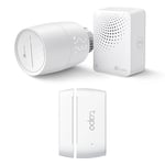 TP-Link Kasa Tête Thermostatique Connectée et Intelligente KE100 KIT + Tapo Détecteur de Contact Intelligent Tapo T110, pour la sécurité des fenêtres/Portes