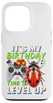 Coque pour iPhone 13 Pro It's My Birthday Ladybug Time to Level Up Jeu vidéo