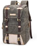 Camera Bag Backpack, camera case Waterproof Anti Theft Photography Backpack, Camera Travel Bag Professional Camera Lens Organizer, khaki (Color : Army Green, Size : Army Green)
