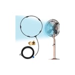 Ventilateur Brumisateur d'eau - Ventilateurs de Ligne de Brumisation - Kits de Brumisation avec buse de brumisation en laiton-6M 6 Têtes avec Vannes