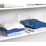 The Home Edit by iDesign 30,5cm by 22,9cm Clear Recycled Plastic Shelf Divider For Closet Organisation and Separation