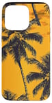 Coque pour iPhone 15 Pro Max Jaune Vintage Motif Palmier Tropical Paradise Decor