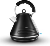 Tower Ash Pyramid Kettle with Easy Opening Chrome Lid T10074BLK (Black)