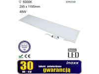 Nvox Taklampe Led Panel Tak 120X30 48W Lampe Slank Kassett 6000K Kald