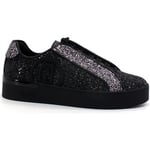 Chaussures Liu Jo  Silvia 42 Sneaker Platform Glitter Black BF1039TX069