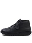 Kickers Kick Boot Tumble Lace Up Boots - Black, Black, Size 8, Men