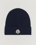 Moncler Ribbed Wool Beanie Navy