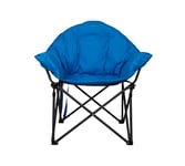 Vango Thor Oversized Camping Chair, [Amazon Exclusive], Extra Wide Seat, Wraparound Design, Strong Steel Frame Chair for Garden, Outdoors, Fishing, Beach, Blue