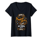 Womens Magical Abuela - Christmas Abuela Women V-Neck T-Shirt