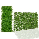 Haie de Jardin Artificielle - RELAX4LIFE - Brise-Vue Artificielle en Eucalyptus - Panneaux de Plantes Décoratives -180X90CM - Vert