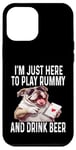 Coque pour iPhone 12 Pro Max Funny I'm Just Here To Play Rummy And Drink Beer Jeu de cartes