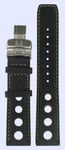 Tissot Klockarmband T91142851A / T91142781A PRS 516 T600013244 Läder Svart 20mm