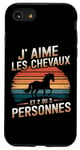 Coque pour iPhone SE (2020) / 7 / 8 J' Aime Les Chevaux Et 2 Ou 3 Personnes Cadeau Équitation