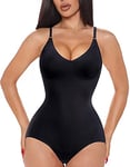 CHUMIAN Body Sculptant Femme gaine Amincissant Gainant Ventre Plat Minceur Lingerie Sculptante (Noir, XL)