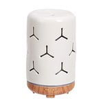 Amazon Basics Diffuseur d’huiles essentielles d’aromathérapie à ultrasons Céramique Base effet bois Motif flocon 120 ml