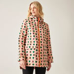 Regatta Orla Kiely Mid Length Quilted Jacket Tiny Elm Pink, Size: 16