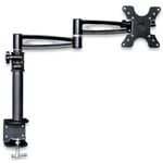 8057685301191 Techly 13-27" Desk Stand for Monitor Long Arm Tilt" ICA-