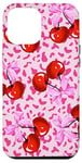 iPhone 12 Pro Max Leopard Pink Ribbons and Bow Cherry ties bow Cheetah Case