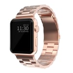 Apple Watch 41mm Series 9 Stilrent länkarmband i metall, roséguld