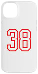 Coque pour iPhone 14 Plus Numéro #38 Blanc Rouge Sport Numéro 38