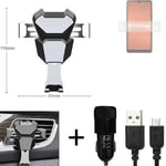 Car holder air vent mount for Sony Xperia Ace III + CHARGER Smartphone