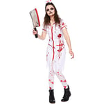 amscan 9902689 Déguisement d'infirmière Killer Zombie Taille plus adulte Blanc, 50-52 EU