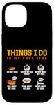 Coque pour iPhone 14 Ce que je fais : les hot-dogs mangent Watch Inform Talk