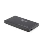 Lomme til harddisk GEMBIRD EE2-U3S-2-S Sort Sølv USB USB 3.0 SATA USB 3.2 2,5"