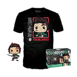 Funko Pop! & Tee: Demon Slayer - Tanjiro - (BL) - Extra Large - (XL) - T-Shirt - Vêtements avec Une Figurine en Vinyle à Collectionner - Idée de Cadeau - Jouets et Top à Manches Courtes Les Hommes