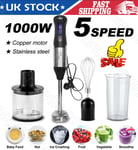 Hand Blender Mixer 4in1 Processor Chopper Mixer Bowl Egg Whisk & Beaker 1000W