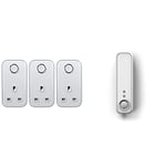 Hive 3PKSMARTPLUG Active Smart Plug, Silver - 3 Pack & Motion Sensor, White