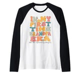 In My First Time Grandpa Era Groovy 1st Time Grandpa Cute Raglan Baseball Tee