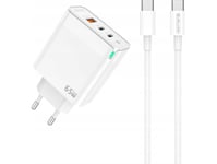 Jellico Lader Vegglader Hurtiglading 65W 2Xusb-C Usb3.0 Usb-C-Kabel