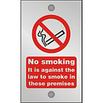 Prohibition Sign Against The Law to Smoke on These Premises Acrylic 20 x 12 cm