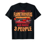 Flamethrower Introverted Flame-Thrower Weapon Retro Vintage T-Shirt