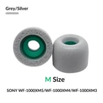 Sony WF-1000XM4 öronkuddar memory foam by headphoneparts - Size medium - Silver