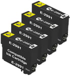 4 Black Ink Cartridges for Epson XP-255 XP-257 XP-352 XP-355