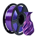 FLASHFORGE Filament double couleur soie, Blue Rose 2 in 1 Coextrusion Filament 1.75mm, Filament pour imprimante 3D 1kg(2.2lbs) Spool-Précision dimensionnelle +/- 0.02mm, Silk PLA Color Change